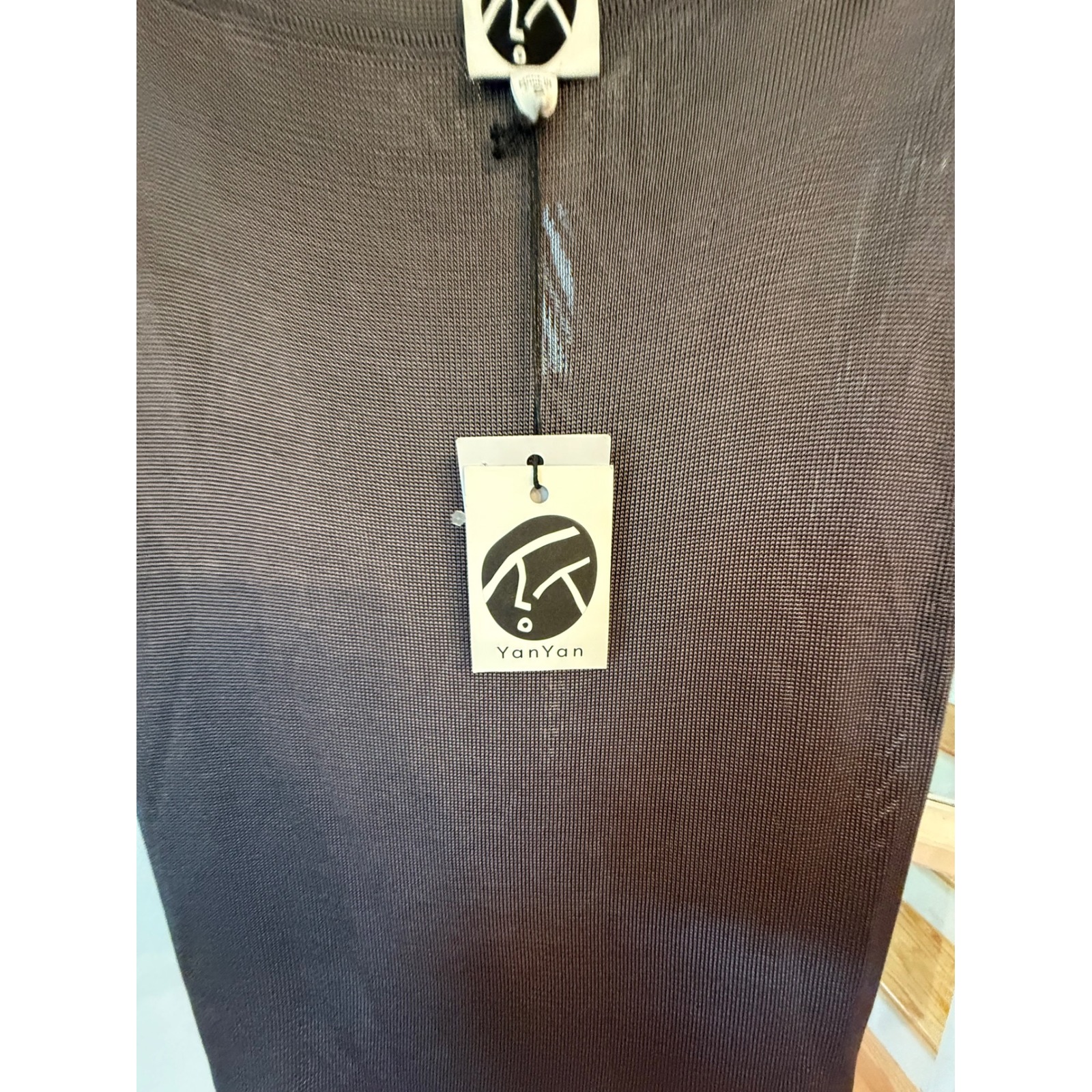 Yanyan Knits Sheer Knit Mini Skirt Charcoal Grey Women Size S New With Tags — image 2 of 5